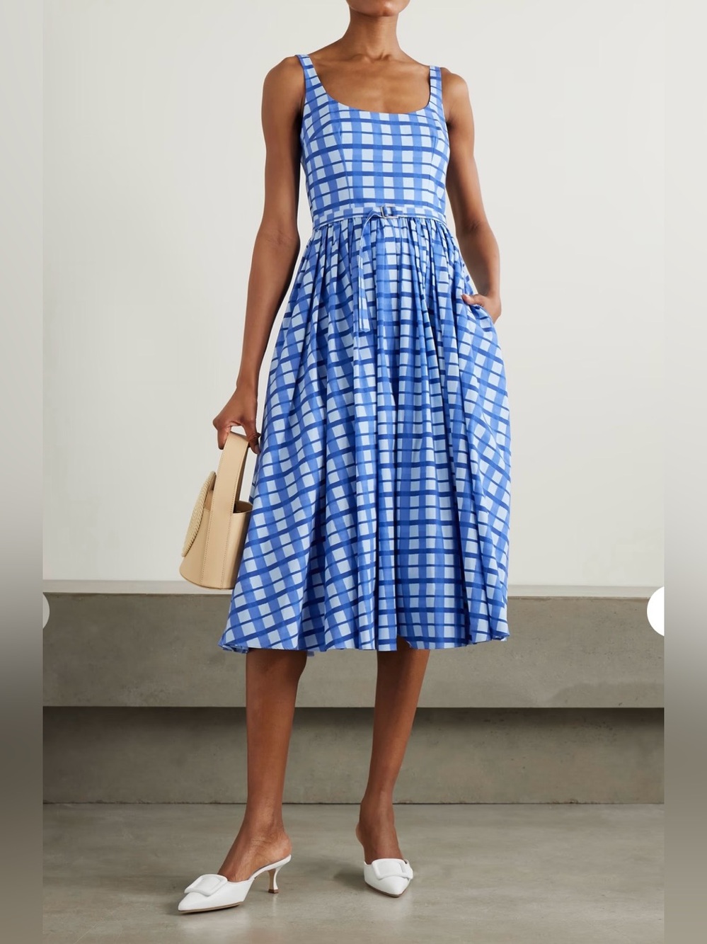 NWT Authentic Emilia Wickstead Eglantine Belted Poplin Dress 2 US/ 6 UK